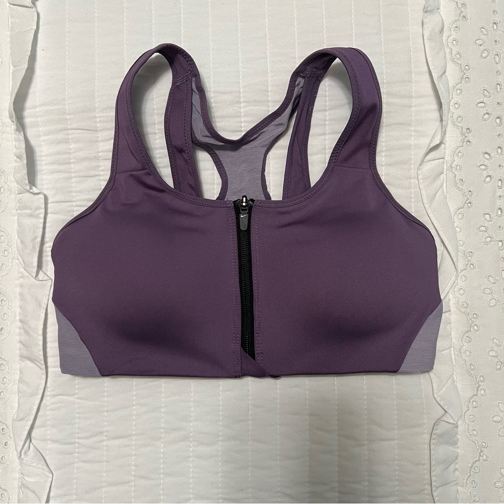 NWOT Nike Dri-Fit High Support Padded Zip-Front Sports Bra